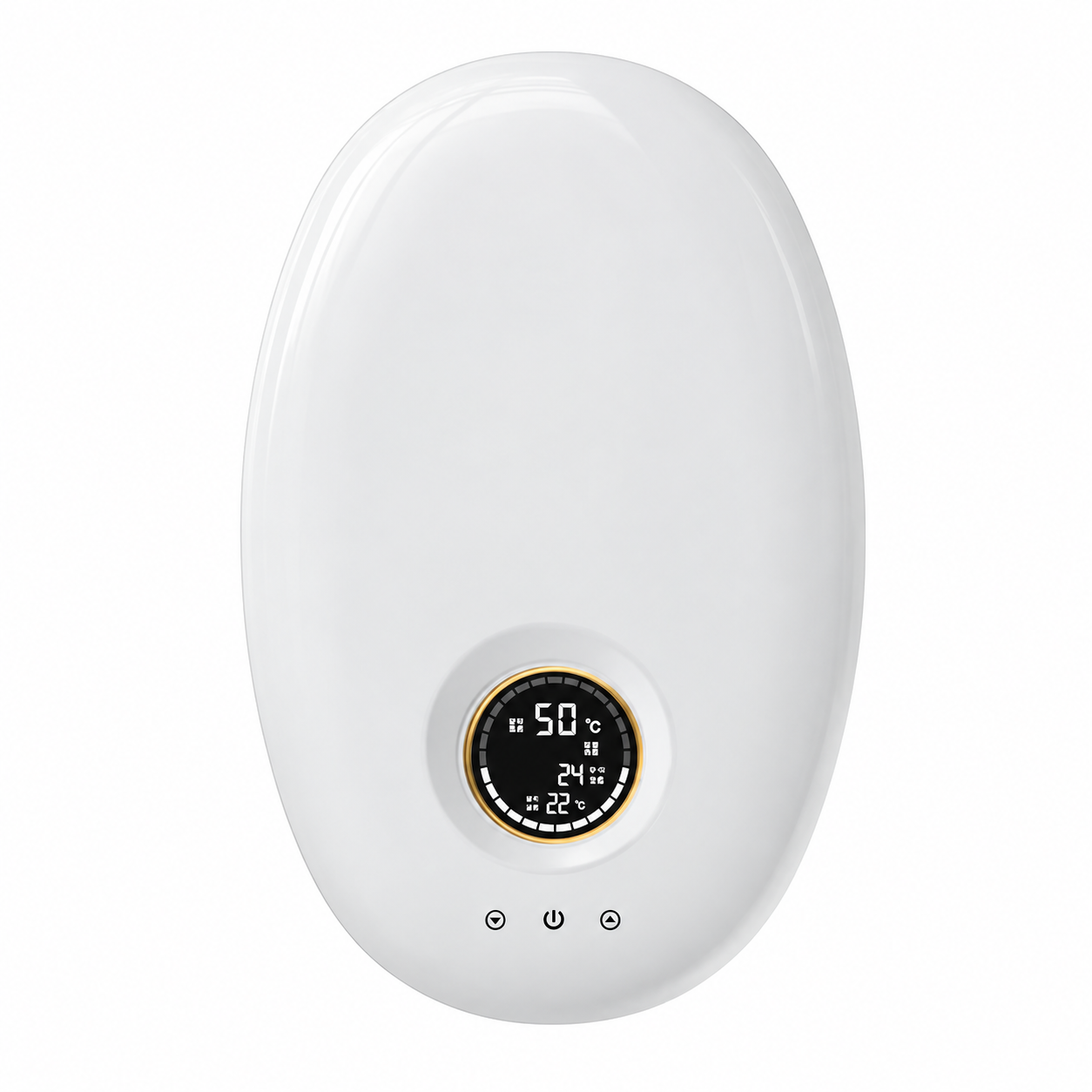 Rhua Oval white ABS instant electric water heater
