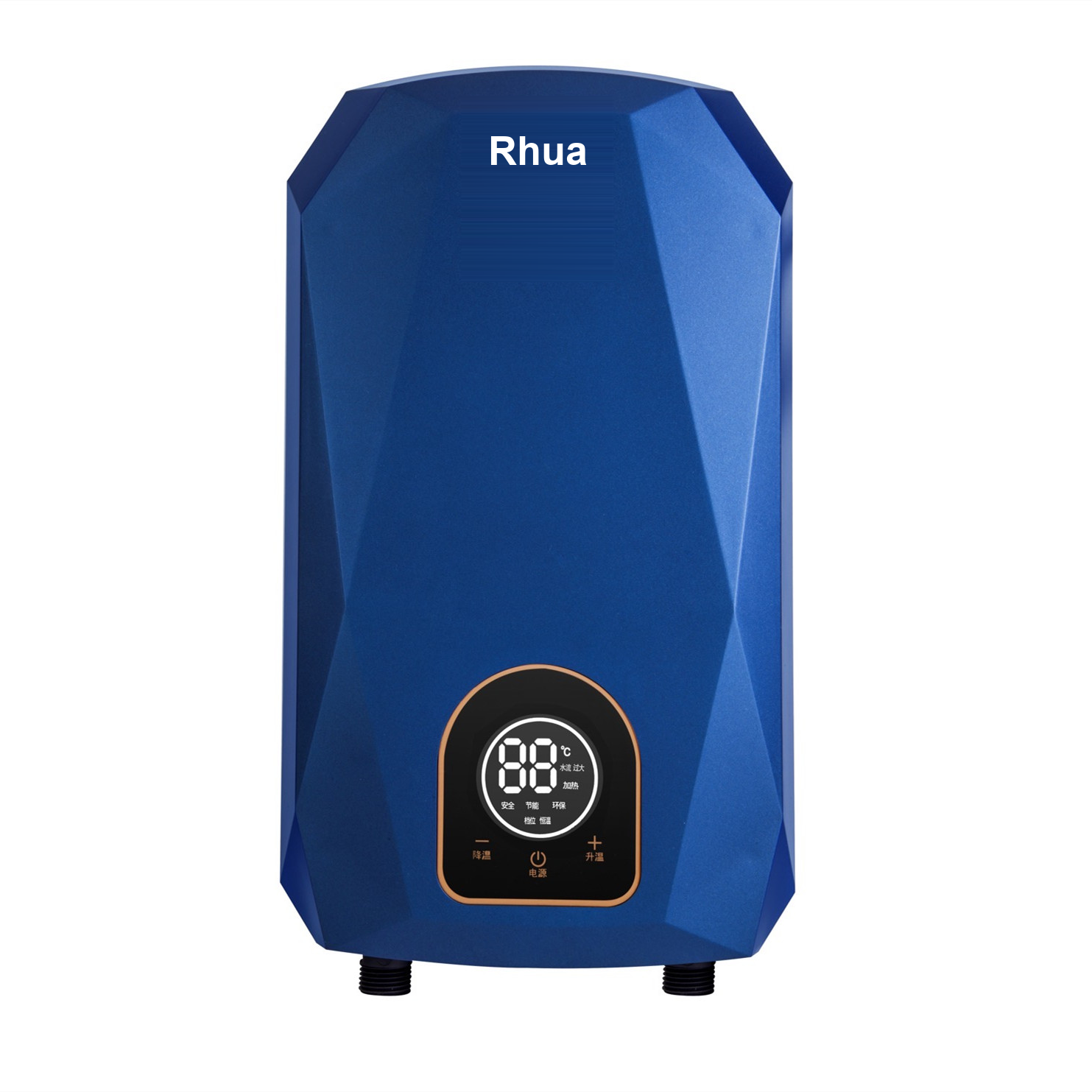 Rhua Faceted blue ABS instant electric water heater